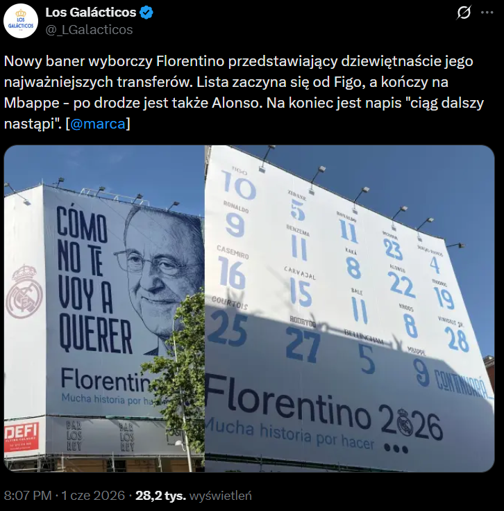 Takim BANEREM Florentino Perez walczy o kolejną kadencję w Realu Madryt!